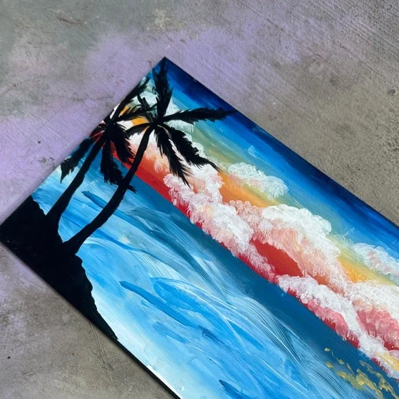 Tropical Sunset Canvas Art - Picture 2 of 10